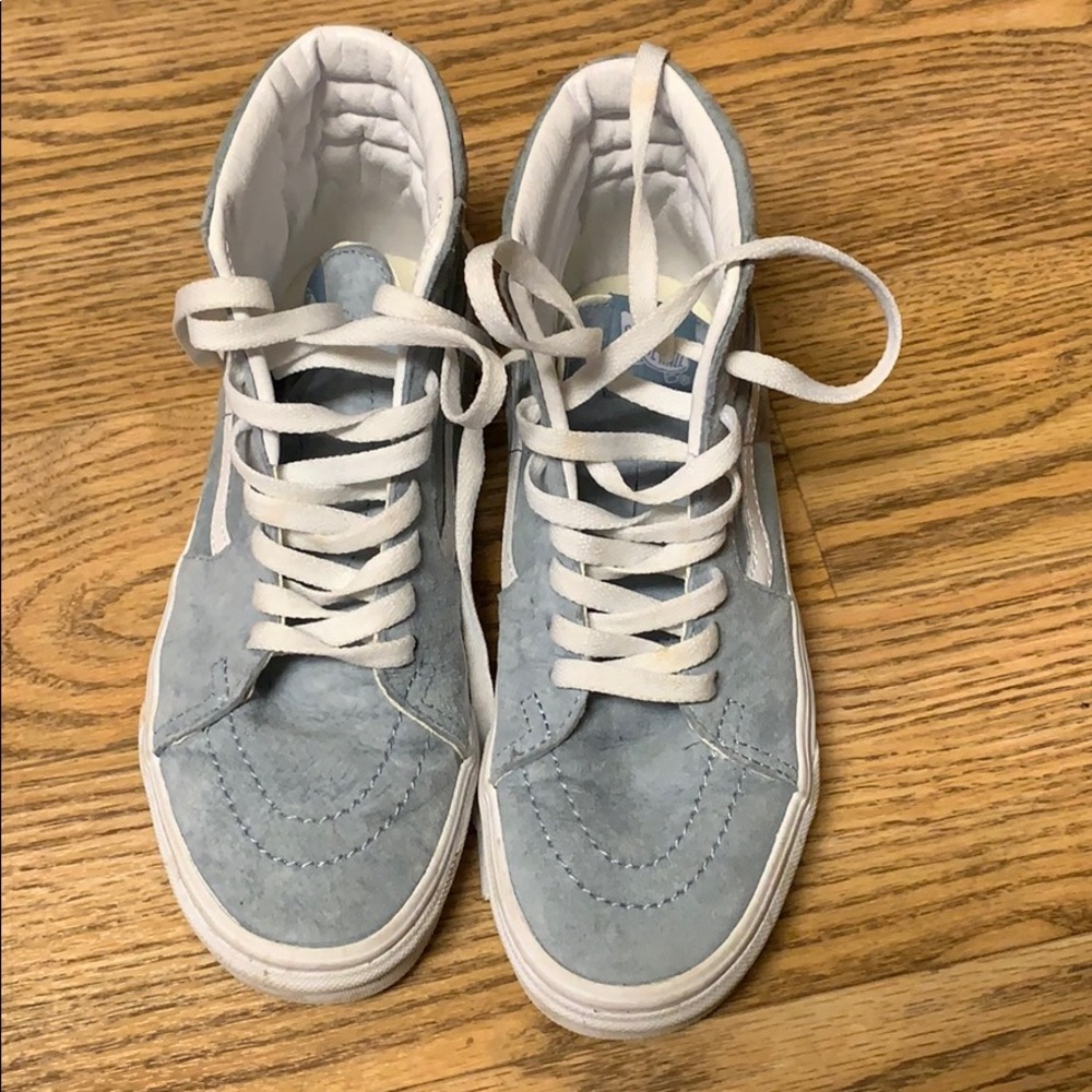 Vans high top blue sneakers